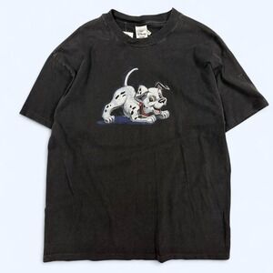 Vintage Disney 101 Dalmatians movie graphic tee in black and white disney